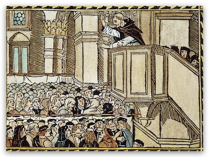 Savonarola preaching in the Duomo
